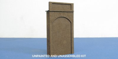 B 20-01 2mm scale retaining wall unit Modular retaining wall unit in 2mm scale (N gauge). Can be chained together to create longer walls, assembled with a slight lean or flat, and be curved gently if the deck is omitted.
